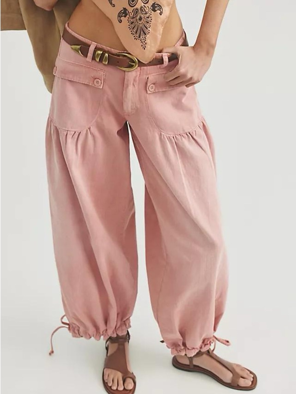 We The Free Lotus Balloon Pants from Free People Pink 29